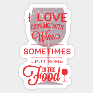 Cooking With Wine Sticker